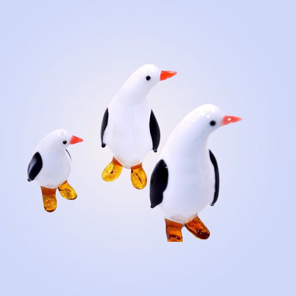 Craftfry Stone Penguin Family Decorative Showpiece (Multicolour, Standard)