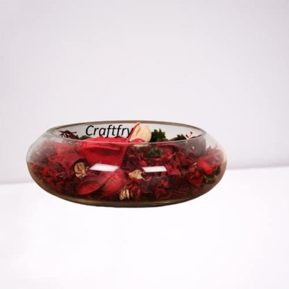 Craftfry Splendid Glass Spring Bowl for Home Decoration - Transparent ( 8 Inches )