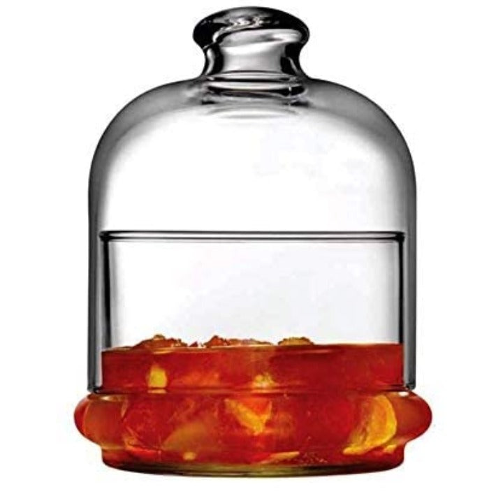CRAFTFRY Candle Holder With Dome Cloche Clear Glass Jar For Table, Dining and Home Decoration