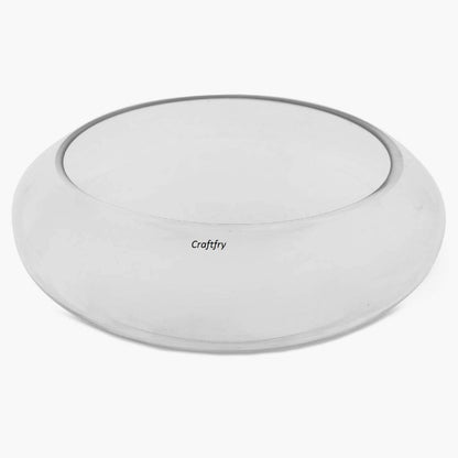 Craftfry Splendid Glass Spring Bowl for Home Decoration - Transparent ( 8 Inches )