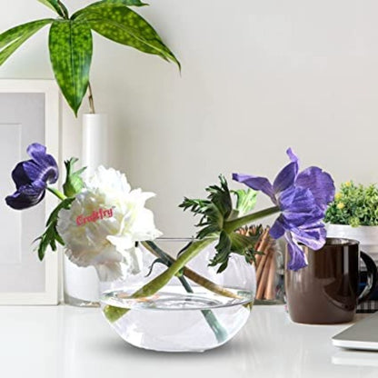 CRAFTFRY Terrarium Glass Bubble Bowl, Fish Bowl, Rose Bowl - Glass Round Vase, Events, Decorating, Home Decor, or Office Decor