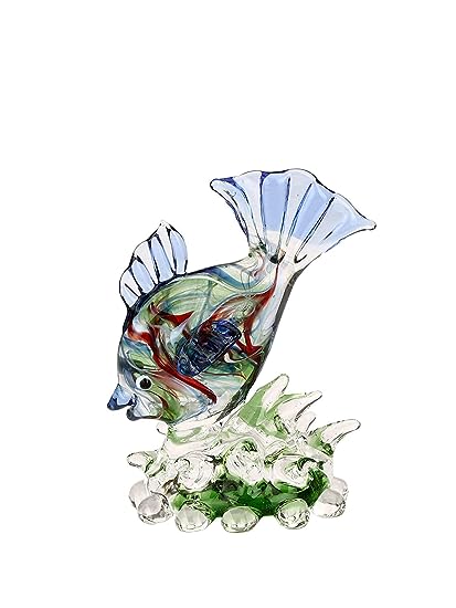 Craftfry Swimming Fish Animal Figure, Statue, Showpiece Handmade Crystal Showpiece by Craftfry  for House Decoration, Car Dashboard, Gift