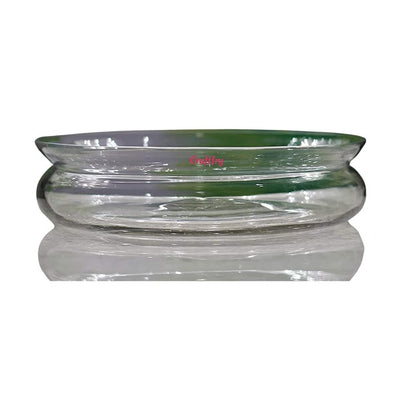 CRAFTFRY Crystal Clear Glass Kolapuri Fish or Terrarium or Decorative Rust Resistant Bowl for Home Decor