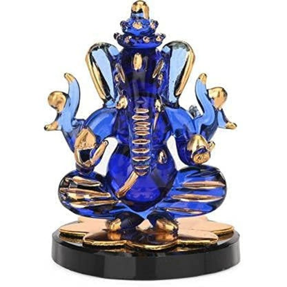 Craftfry God Ganesha Two Sided face Figure for Showcase & Car Dashboard, Decorative Showpiece - 13 cm