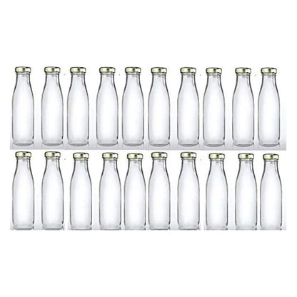 Craftfry ™ Glass Airtight Lid Milk Bottles (Pack of 20) 300ml.